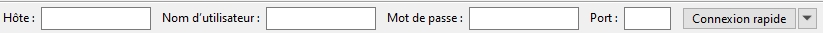 Barre de connexion au serveur