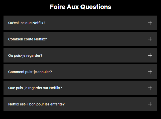 FAQ de Netflix